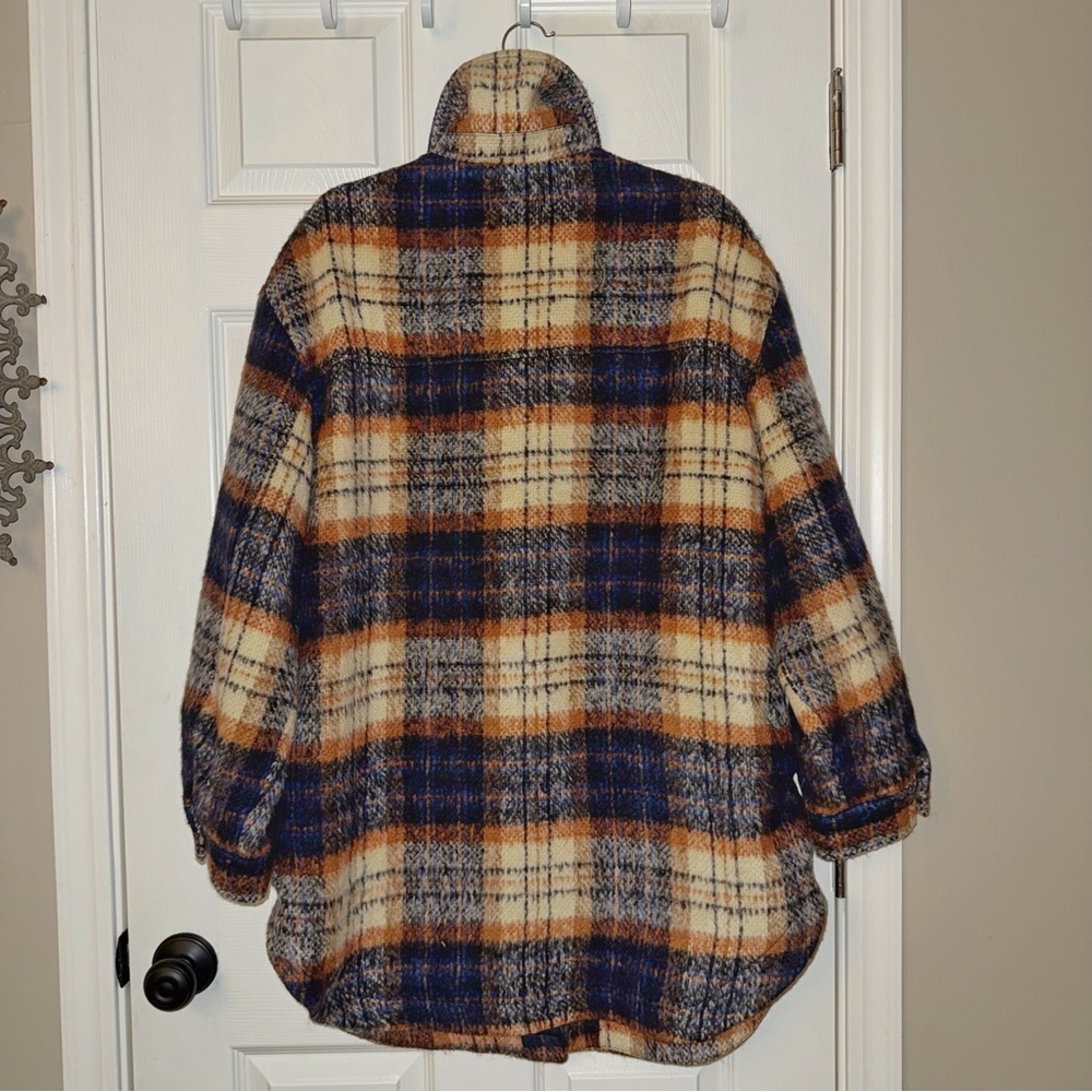 Topshop  Wool Plaid Shacket - Picture 3 of 7